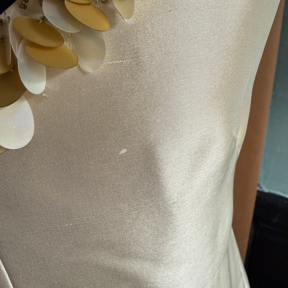Banana Republic Cream Midi Dress with Gold Accents - Picture 6 of 11